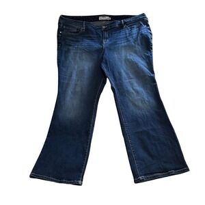 Torrid We Swear By The Fit‎ Jeans Womens Size 26 High Rise Wide Leg Blue Denim